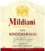Mildiani Kindzmarauli Semi-Sweet Red 2005  Front Label