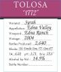 Tolosa Winery Edna Ranch 1772 Syrah 2004  Front Label