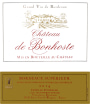 Chateau de Bonhoste Bordeaux Superieur 2014  Front Label