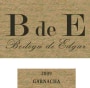 Bodega de Edgar Garnacha 2009  Front Label