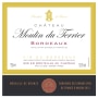 Chateau Moulin du Terrier Bordeaux red 2015 Front Label