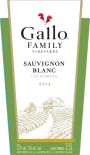 Gallo Family Vineyards Sauvignon Blanc 2014  Front Label