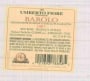 Umberto Fiore Barolo 1997 Front Label