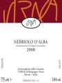Virna Borgogno Nebbiolo d'Alba 2008  Front Label