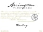 Arrington Vineyards Riesling 2009 Front Label