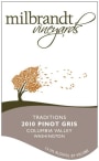 Milbrandt Traditions Pinot Gris 2010  Front Label