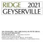 Ridge Geyserville (375ML half-bottle) 2021  Front Label