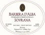 Beni di Batasiolo Barbera d'Alba Sovrana 2014  Front Label
