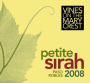 Vines on the Marycrest Petite Sirah 2008  Front Label