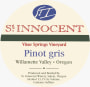 St. Innocent Vitae Springs Vineyard Pinot Gris 2010  Front Label