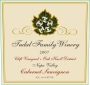 Tudal Winery Clift Vineyard Cabernet Sauvignon 2007  Front Label