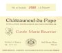 Henri Bonneau Chateauneuf-du-Pape Cuvee Marie Beurrier 1988 Front Label