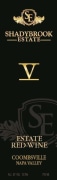 Shadybrook Estate Estate V Red 2017  Front Label