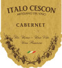Italo Cescon History and Wine Ltd. Cabernet 2015  Front Label