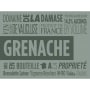 Domaine de la Damase Grenache 2018 Front Label