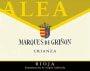 Marques de Grinon Alea Crianza 2013  Front Label
