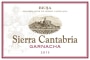 Sierra Cantabria Garnacha 2013  Front Label