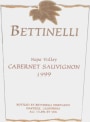 Bettinelli Cabernet Sauvignon 1999  Front Label