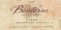 Bonterra Mendocino County Syrah 1998 Front Label