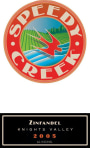 Speedy Creek Winery Zinfandel 2005  Front Label