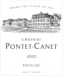 Chateau Pontet-Canet (3 Liter Bottle - Futures Pre-Sale) 2025 Front Label