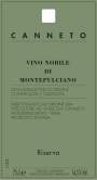 Canneto Vino Nobile di Montepulciano Riserva 2014 Front Label