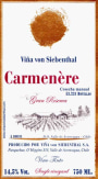 Vina von Siebenthal Gran Reserva Carmenere 2014 Front Label