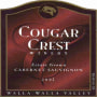 Cougar Crest Cabernet Sauvignon 2001  Front Label