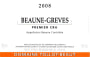 Domaine Tollot-Beaut Beaune-Greves Premier Cru 2008  Front Label