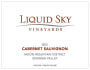 Liquid Sky Vineyards Liquid Sky Vineyards Moon Mountain District Cabernet Sauvignon 2012  Front Label