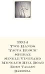Two Hands Yacca Block Shiraz 2014  Front Label