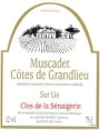 Jerome Choblet Clos de la Senaigerie Muscadet 2019  Front Label