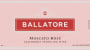 Ballatore Moscato Rose  Front Label