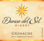 Danza del Sol Winery Grenache 2014  Front Label