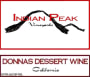 Indian Peak Vineyards Donna's Dessert Wine Front Label