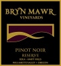 Bryn Mawr Vineyards Reserve Pinot Noir 2014  Front Label
