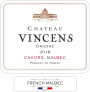 Chateau Vincens Cahors Malbec 2018  Front Label