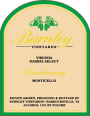 Burley Vineyards Barrel Fermented Chardonnay 2015 Front Label