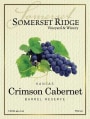 Somerset Ridge Vineyard and Winery Barrel Reserve Crimson Cabernet 2013 Front Label