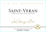Henry Fessy Saint Veran Grange Bois 2017  Front Label