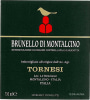Azienda Agricola Le Benducce Tornesi Brunello di Montalcino 1997  Front Label
