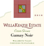 WillaKenzie Estate Gamay Noir 2010  Front Label