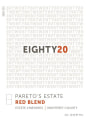 Pareto's Estate Eighty20 Red Blend 2016  Front Label