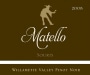 Matello Souris Pinot Noir 2008  Front Label