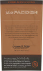 McFadden Coro Mendocino Red 2013  Front Label