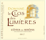 Domaine le Clos des Lumieres Cotes du Rhone Rose 2017  Front Label