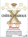 Chateau Pradeaux Bandol Rouge 2007  Front Label