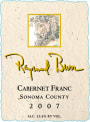 Raymond Burr Cabernet Franc 2007  Front Label