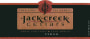Jack Creek Cellars Kruse Vineyards Syrah 2012  Front Label