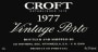 Croft Vintage Port 1977 Front Label